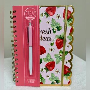 Paper Studio Strawberry Notebook with Pen